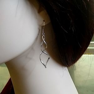 Sterling silver twist earrings